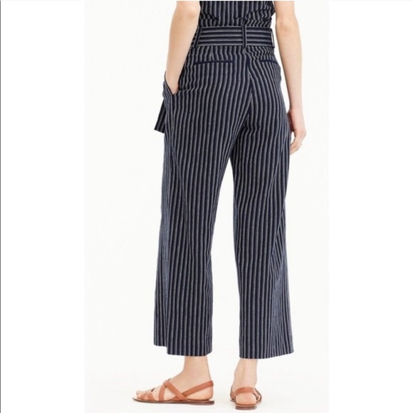 NWT J.Crew Point Sur Paper Bag Striped Pants - Picture 9 of 16
